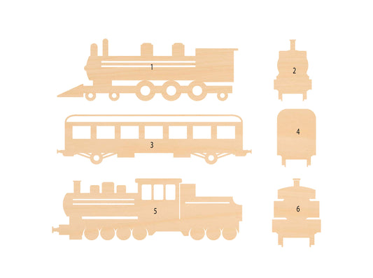 Unfinished Wooden Train Shape | Craft Supply **Bulk Pricing Available**  SHIPS FAST*thicknesses are NOMINAL*