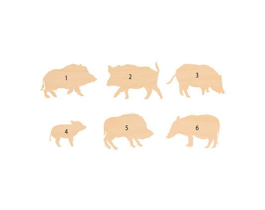 Unfinished Wooden Hog Shape | Craft Supply **Bulk Pricing Available**  SHIPS FAST*thicknesses are NOMINAL*