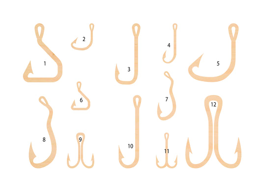 Unfinished Wooden Fishing Hook Shape | Craft Supply **Bulk Pricing Available**  SHIPS FAST*thicknesses are NOMINAL*