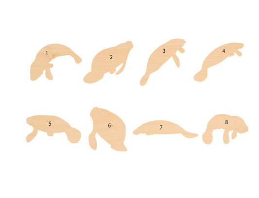Unfinished Wooden Manatee Shape | Craft Supply **Bulk Pricing Available**  SHIPS FAST*thicknesses are NOMINAL*