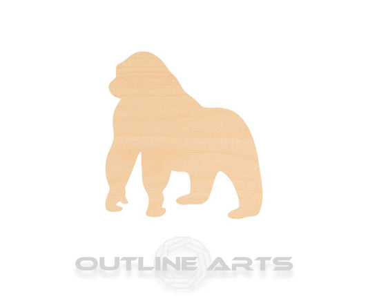 Unfinished Wooden Gorilla Shape | Craft Supply **Bulk Pricing Available**  SHIPS FAST*thicknesses are NOMINAL*