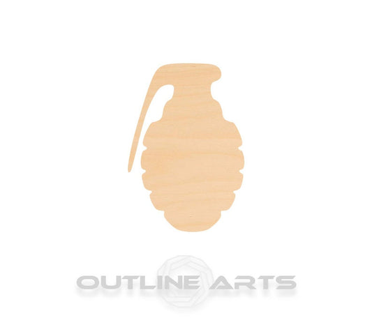 Unfinished Wooden Grenade Shape | Craft Supply **Bulk Pricing Available**  SHIPS FAST*thicknesses are NOMINAL*