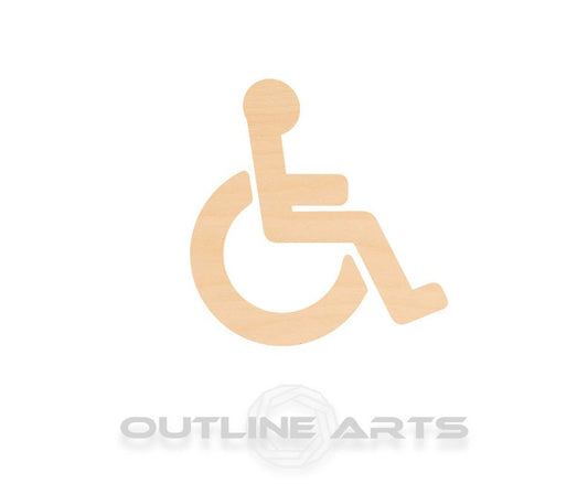 Unfinished Wooden Handicap Symbol Shape | Craft Supply **Bulk Pricing Available**  SHIPS FAST*thicknesses are NOMINAL*