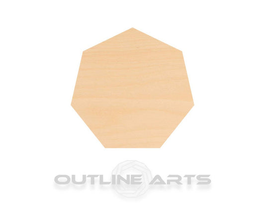 Unfinished Wooden Heptagon Shape | Craft Supply **Bulk Pricing Available**  SHIPS FAST*thicknesses are NOMINAL*