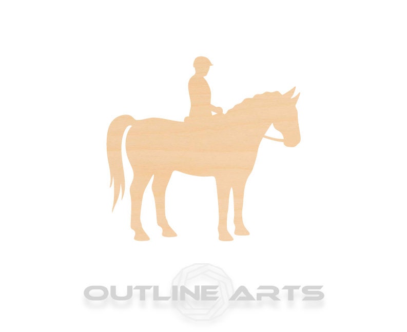 Unfinished Wooden Horse and Rider Shape | Craft Supply **Bulk Pricing Available**  SHIPS FAST*thicknesses are NOMINAL*