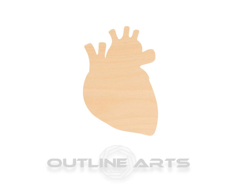 Unfinished Wooden Human Heart Shape | Craft Supply **Bulk Pricing Available**  SHIPS FAST*thicknesses are NOMINAL*