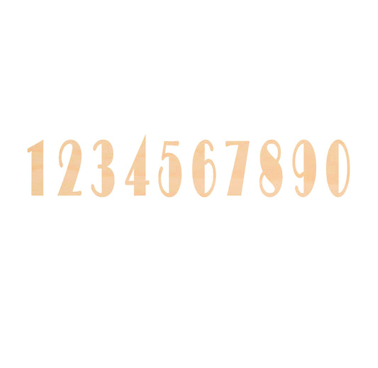 Unfinished Wooden Broadway Numbers Shape | Craft Supply **Bulk Pricing Available**  SHIPS FAST*thicknesses are NOMINAL*
