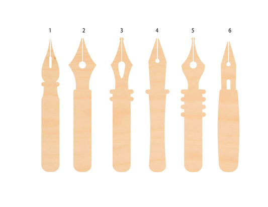 Unfinished Wooden Pen Nib Shape | Craft Supply **Bulk Pricing Available**  SHIPS FAST*thicknesses are NOMINAL*