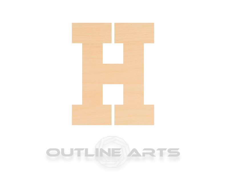 Unfinished Wooden Capital Letter H Shape | Craft Supply **Bulk Pricing Available**  SHIPS FAST*thicknesses are NOMINAL*