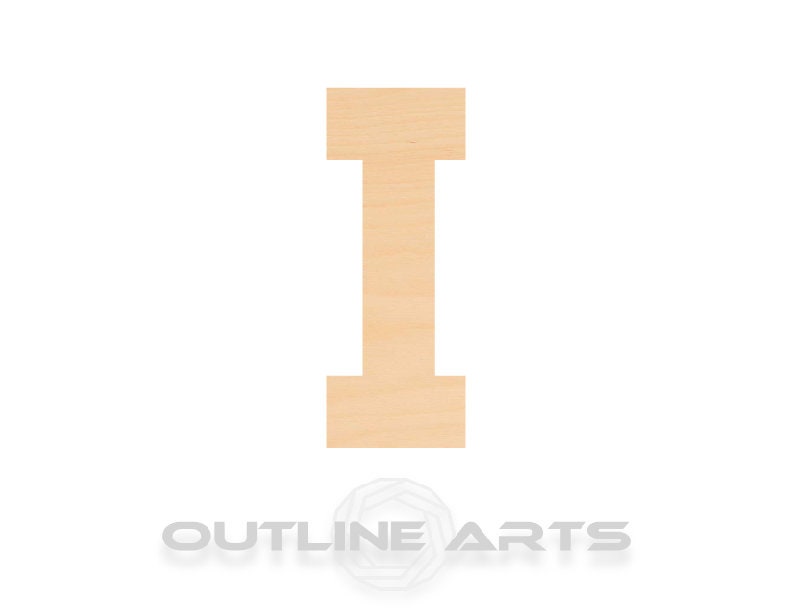 Unfinished Wooden Capital Letter I Shape | Craft Supply **Bulk Pricing Available**  SHIPS FAST*thicknesses are NOMINAL*