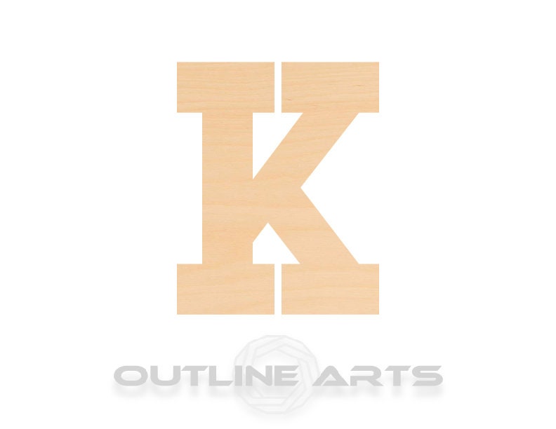 Unfinished Wooden Capital Letter K Shape | Craft Supply **Bulk Pricing Available**  SHIPS FAST*thicknesses are NOMINAL*