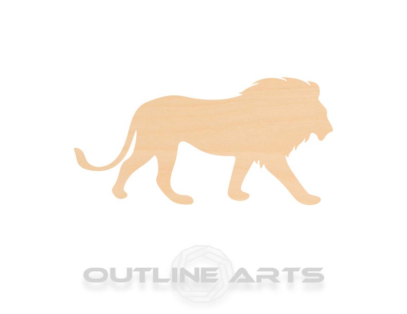 Unfinished Wooden Lion 2 Shape | Craft Supply **Bulk Pricing Available**  SHIPS FAST*thicknesses are NOMINAL*