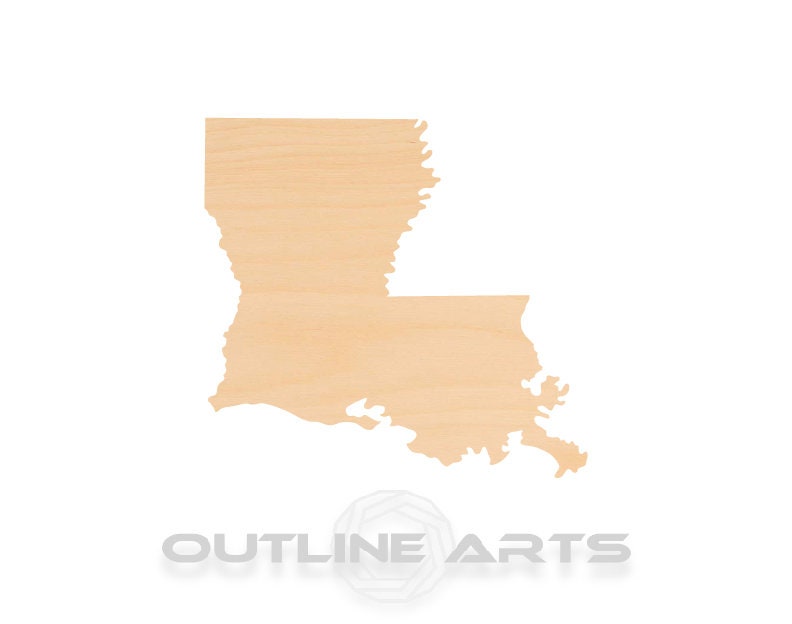 Unfinished Wooden Louisiana Shape | Craft Supply **Bulk Pricing Available**  SHIPS FAST*thicknesses are NOMINAL*