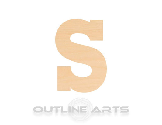 Unfinished Wooden Lowercase Letter S Shape | Craft Supply **Bulk Pricing Available**  SHIPS FAST*thicknesses are NOMINAL*