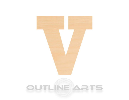 Unfinished Wooden Lowercase Letter V Shape | Craft Supply **Bulk Pricing Available**  SHIPS FAST*thicknesses are NOMINAL*