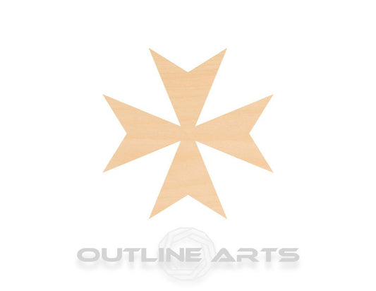 Unfinished Wooden Maltese Cross Shape | Craft Supply **Bulk Pricing Available**  SHIPS FAST*thicknesses are NOMINAL*