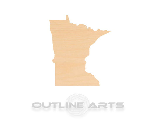 Unfinished Wooden Minnesota Shape | Craft Supply **Bulk Pricing Available**  SHIPS FAST*thicknesses are NOMINAL*