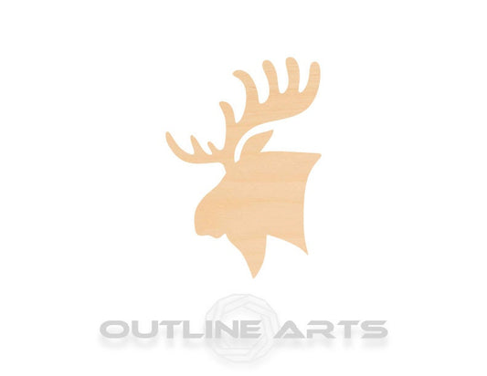 Unfinished Wooden Moose Head Shape | Craft Supply **Bulk Pricing Available**  SHIPS FAST*thicknesses are NOMINAL*