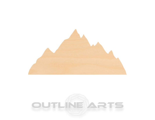 Unfinished Wooden Mountain  Range Shape | Craft Supply **Bulk Pricing Available**  SHIPS FAST*thicknesses are NOMINAL*