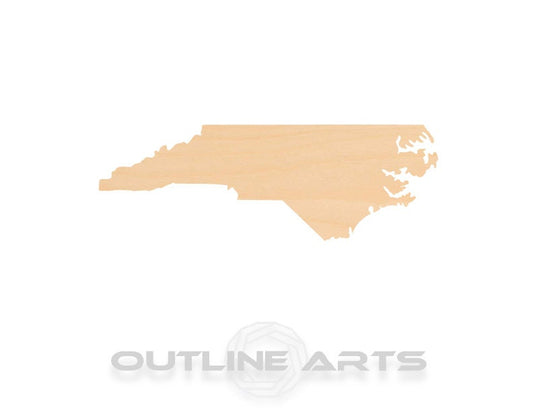 Unfinished Wooden North Carolina Shape | Craft Supply **Bulk Pricing Available**  SHIPS FAST*thicknesses are NOMINAL*