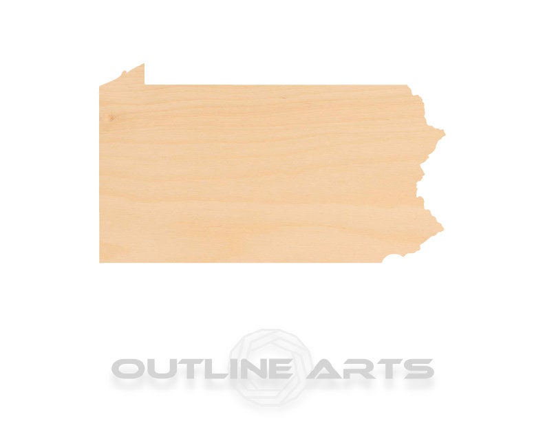 Unfinished Wooden Pennsylvania Shape | Craft Supply **Bulk Pricing Available**  SHIPS FAST*thicknesses are NOMINAL*