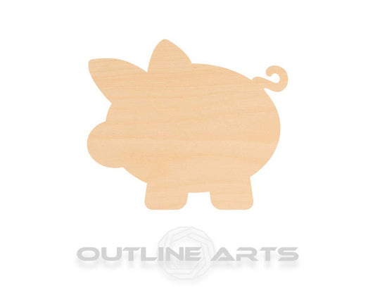 Unfinished Wooden Piggy Bank Shape | Craft Supply **Bulk Pricing Available**  SHIPS FAST*thicknesses are NOMINAL*