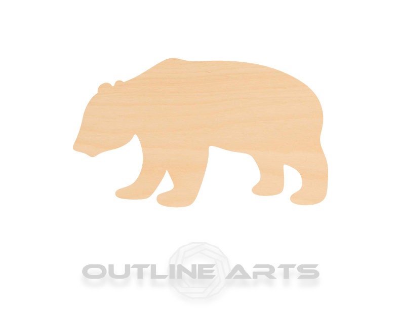 Unfinished Wooden Polar Bear Shape | Craft Supply **Bulk Pricing Available**  SHIPS FAST*thicknesses are NOMINAL*