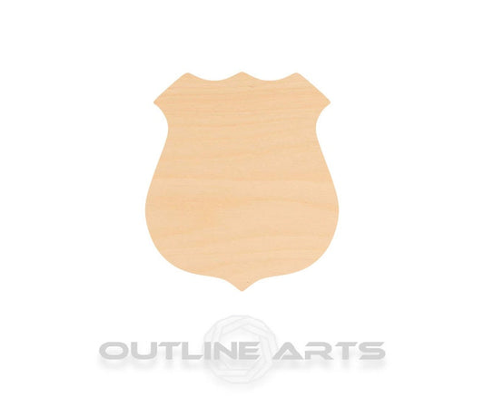 Unfinished Wooden Police Badge Shape | Craft Supply **Bulk Pricing Available**  SHIPS FAST*thicknesses are NOMINAL*