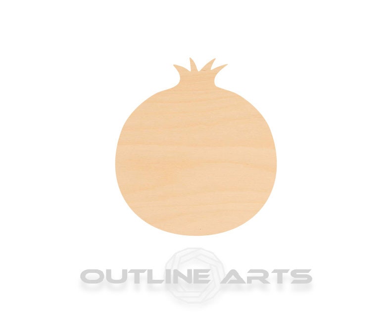 Unfinished Wooden Pomegranate Shape | Craft Supply **Bulk Pricing Available**  SHIPS FAST*thicknesses are NOMINAL*