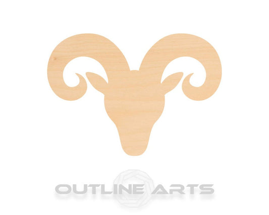 Unfinished Wooden Ram Head Shape | Craft Supply **Bulk Pricing Available**  SHIPS FAST*thicknesses are NOMINAL*