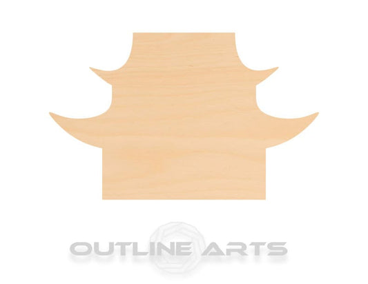 Unfinished Wooden Japanese House Shape | Craft Supply **Bulk Pricing Available**  SHIPS FAST*thicknesses are NOMINAL*