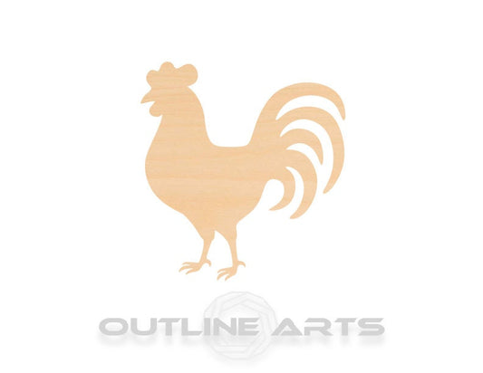 Unfinished Wooden Rooster Shape | Craft Supply **Bulk Pricing Available**  SHIPS FAST*thicknesses are NOMINAL*