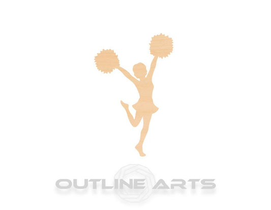 Unfinished Wooden Cheerleader Shape | Craft Supply **Bulk Pricing Available**  SHIPS FAST*thicknesses are NOMINAL*