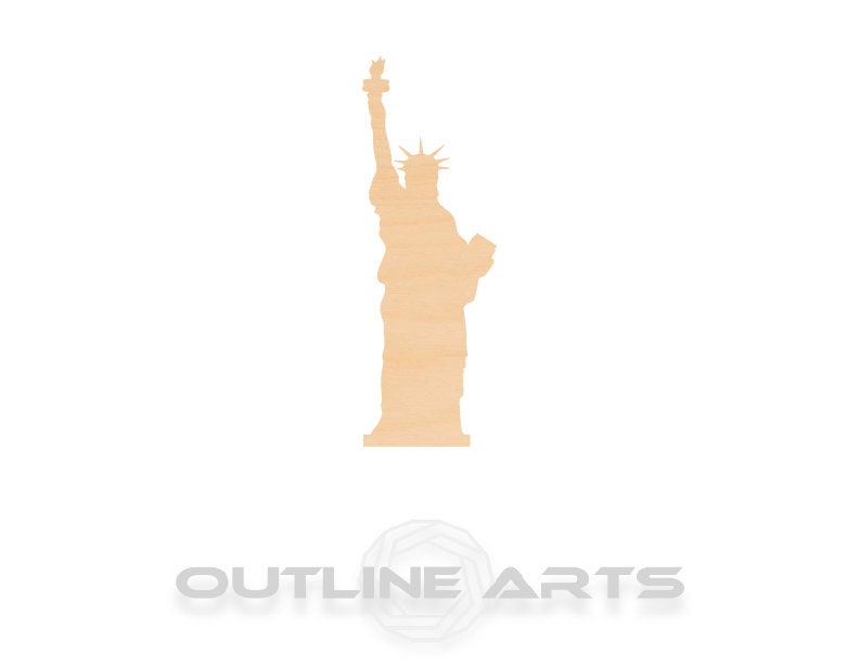 Unfinished Wooden Statue of Liberty Shape | Craft Supply **Bulk Pricing Available**  SHIPS FAST*thicknesses are NOMINAL*