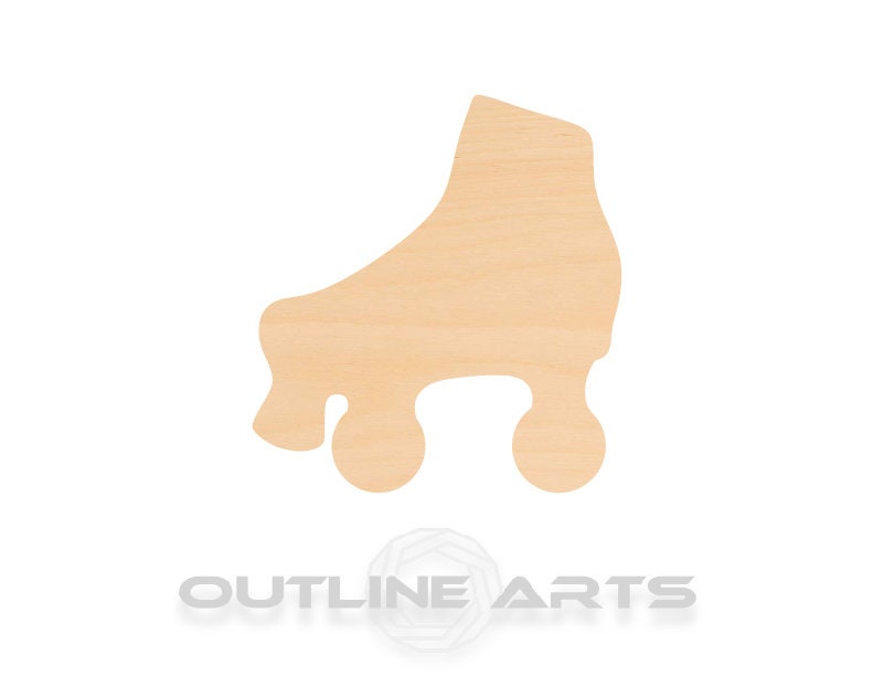 Unfinished Wooden Roller skate Shape | Craft Supply **Bulk Pricing Available**  SHIPS FAST*thicknesses are NOMINAL*