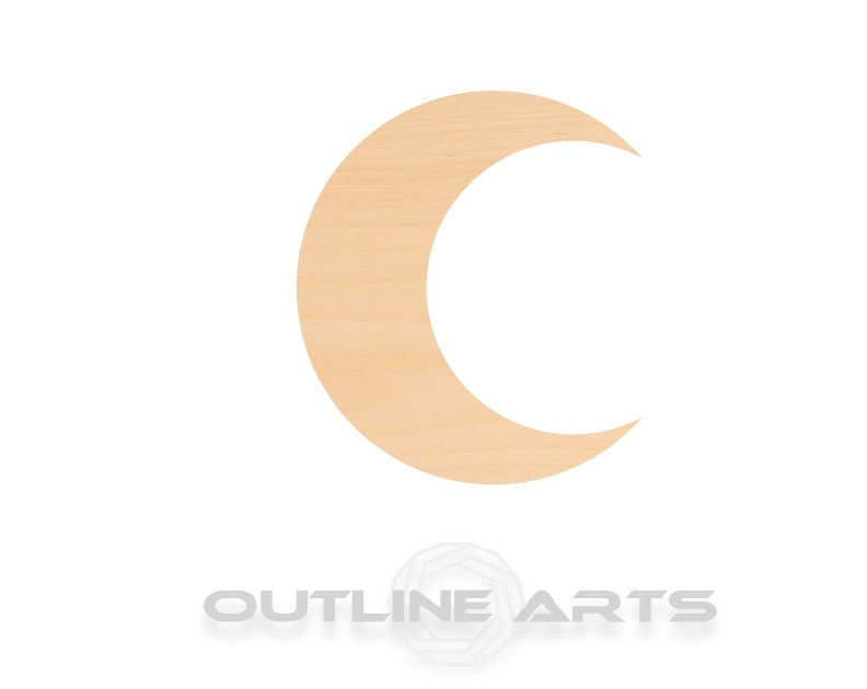 Unfinished Wooden Crescent Moon Shape | Craft Supply **Bulk Pricing Available**  SHIPS FAST*thicknesses are NOMINAL*