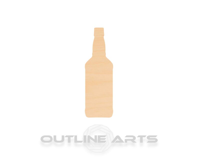 Unfinished Wooden Whisky Bottle Shape | Craft Supply **Bulk Pricing Available**  SHIPS FAST*thicknesses are NOMINAL*