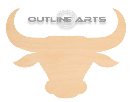 Unfinished Wooden Bull Head Shape | Craft Supply **Bulk Pricing Available**  SHIPS FAST*thicknesses are NOMINAL*