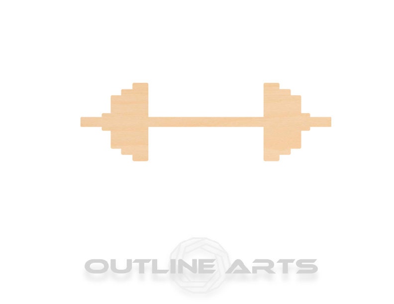 Unfinished Wooden Barbell Shape | Craft Supply **Bulk Pricing Available**  SHIPS FAST*thicknesses are NOMINAL*