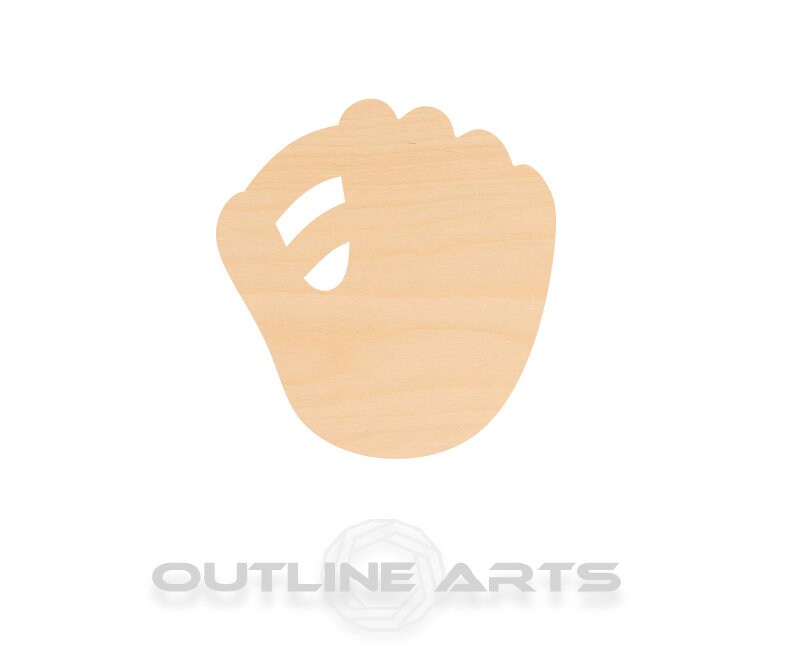 Unfinished Wooden Baseball Glove Shape | Craft Supply **Bulk Pricing Available**  SHIPS FAST*thicknesses are NOMINAL*