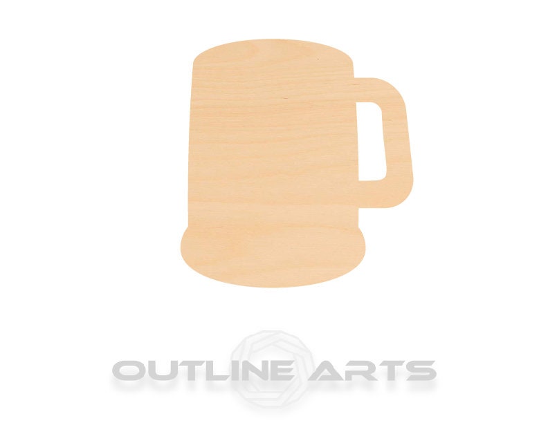 Unfinished Wooden Beer Mug Shape | Craft Supply **Bulk Pricing Available**  SHIPS FAST*thicknesses are NOMINAL*