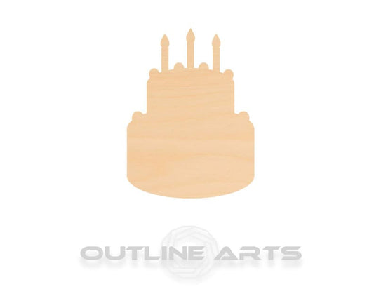 Unfinished Wooden Birthday Cake Shape | Craft Supply **Bulk Pricing Available**  SHIPS FAST*thicknesses are NOMINAL*