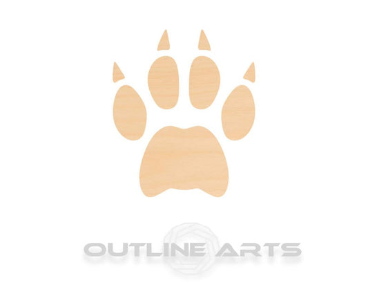 Unfinished Wooden Bobcat Paw Print Shape | Craft Supply **Bulk Pricing Available**  SHIPS FAST*thicknesses are NOMINAL*