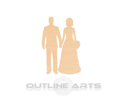 Unfinished Wooden Bride and Groom Shape | Craft Supply **Bulk Pricing Available**  SHIPS FAST*thicknesses are NOMINAL*
