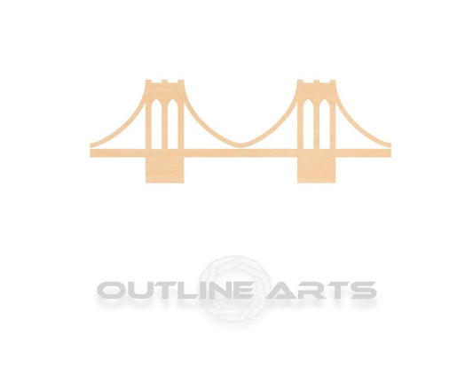 Unfinished Wooden Brooklyn Bridge Shape | Craft Supply **Bulk Pricing Available**  SHIPS FAST*thicknesses are NOMINAL*
