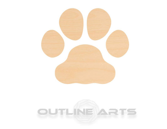 Unfinished Wooden Bulldog Paw Print Shape | Craft Supply **Bulk Pricing Available**  SHIPS FAST*thicknesses are NOMINAL*