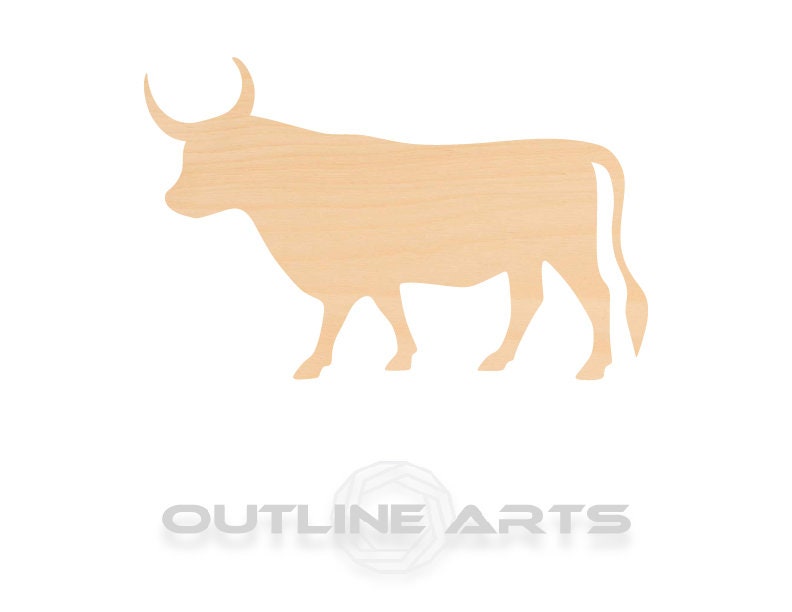 Unfinished Wooden Bull Shape | Craft Supply **Bulk Pricing Available**  SHIPS FAST*thicknesses are NOMINAL*