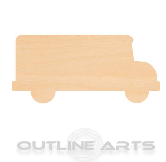 Unfinished Wooden Bus 1 Shape | Craft Supply **Bulk Pricing Available**  SHIPS FAST*thicknesses are NOMINAL*