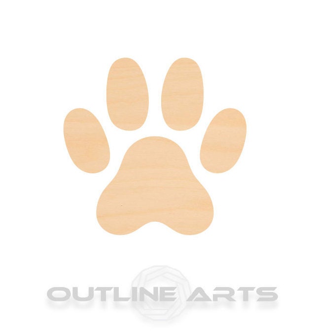 Unfinished Wooden Cat Paw Print Shape | Craft Supply **Bulk Pricing Available**  SHIPS FAST*thicknesses are NOMINAL*