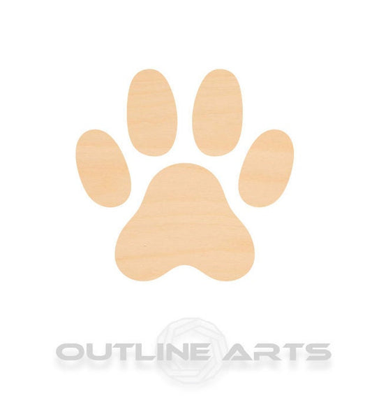 Unfinished Wooden Cat Paw Print Shape | Craft Supply **Bulk Pricing Available**  SHIPS FAST*thicknesses are NOMINAL*